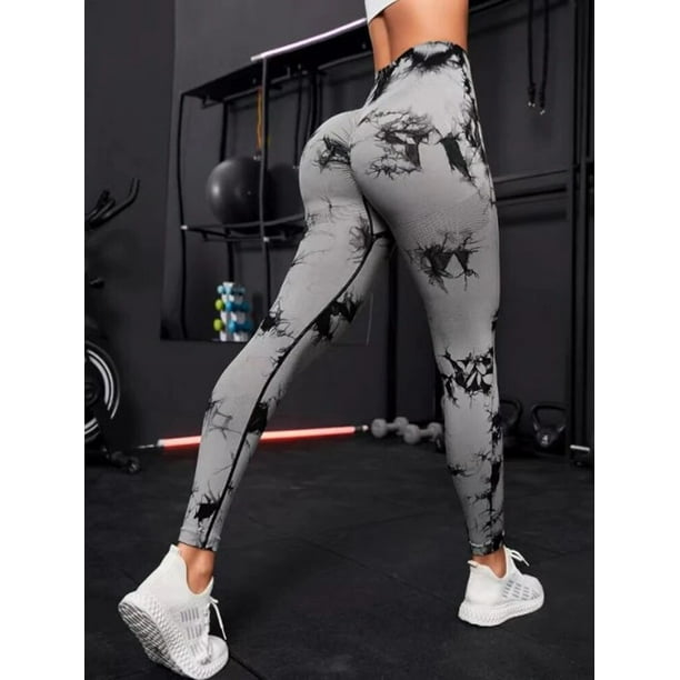 WAREBALL New Tie Dye Yoga Pants Gym Leggings Women Seamless High Waist Push  Up Sport Tights Fitness Workout Leggins