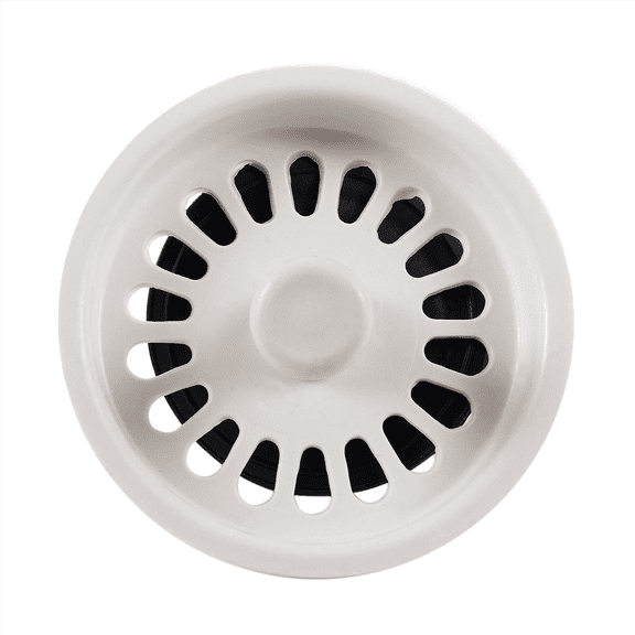 3X Food Waste Stopper Lock Sink Drain Strainer 3.1 Inch Dia White Black Plastic,3 x Sink Strainer,White
