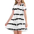 thumbnail image 3 of Teen Girls Dresses Tie-Dye Cold Shoulder Dress Soft Comfortable and Stylish for Casual Wear and Special Occasions ,Sie:160, 3 of 7