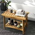 thumbnail image 4 of Shower Seat, Storage Shelf Wood Shower Stool  For Spa, 4 of 7