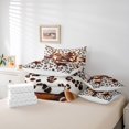 thumbnail image 6 of Feelyou Bling Fashion Bow-tie Twin Bedding Sets 7pcs, Brown Cheetah Print Comforter Set, 6 of 8