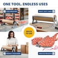 thumbnail image 2 of DIY Crew 36 Inch Paper Roll Dispenser and Cutter - Heavy-Duty Wall Mountable, Non Slip Tabletop - Kraft, Freezer, Butcher Paper - Up to 1000ft Rolls, 2 of 8