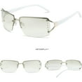 thumbnail image 3 of Rectangle Sunglasses for Women,Rimless Shield Wrap Around Sunglasses Trendy Men Fashion Rhinestone Y2K Sun Glasses, 3 of 9