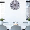 thumbnail image 3 of Reloj de pared redondo de madera, reloj de cuarzo silencioso sin tictac, decorativo de madera Gris, 3 of 7