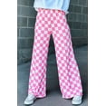 thumbnail image 3 of Ushdele Retro Plaid Pants: High Waist, Wide Leg, Chic Fit, 3 of 8