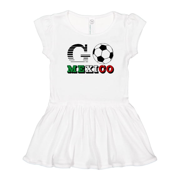 Inktastic Go, Mexico- Soccer, Football Girls Toddler Dress
