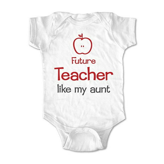 Future Teacher like my Aunt - wallsparks cute & funny Brand - baby one piece bodysuit - Great baby shower gift!
