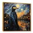 thumbnail image 2 of Designart "Ducks at the Pond Blue Edition II" Animals Framed Wall Art - Traditional Blue Duck Entryway Framed Wall Art Print, 2 of 6