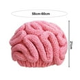 thumbnail image 2 of Dream Lifestyle Winter Knitted Knitted Brain Hat Funny Brain Knitted Beanie Hat Thick Warm Windproof Stretch Soft Solid Color Autumn Winter Outdoor Cycling Ear, 2 of 8