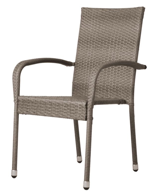 Morgan Outdoor Wicker Chairs Set of 2, All-Weather Resin Wicker, Weathered Gray Finish, Lightweight Outdoor Seating for Patio, Deck, Garden