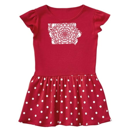 

Inktastic Iowa Silhouette Mandala Gift Toddler Girl Dress