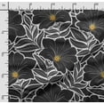 thumbnail image 2 of Soimoi Floral Print,Cotton Cambric Quilting Fabric Sold by The Yard- 42 Inch Wide Medium Weight Cotton Fabric SewingSupplies -Black, 2 of 5