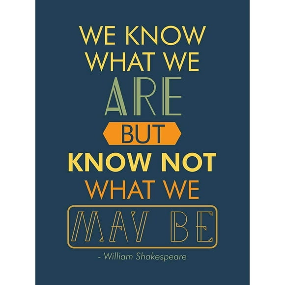 Phrase de Typographie Citation Prose Shakespeare Hamlet Act Four Affiche d'Art Mural Non Encadrée Décoration Maison Premium