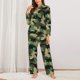 thumbnail image 2 of Fotbe Camouflage Dinosaur Conjunto de Pijama de Manga Larga para Mujer con Estampado, Ropa de Dormir de 2 Piezas, Conjunto de Casa Suave y Cómodo con Bolsillos-Small, 2 of 7
