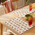 thumbnail image 4 of Summer Camels Placemats Set of 8 Farmhouse Retro Cartoon Desert Animals Place Mats Indoor Wipeable Table Mats Washable Cloth Dining Table Placemats for Kitchen Holiday Party Home Decor 13x19 Inch, 4 of 9