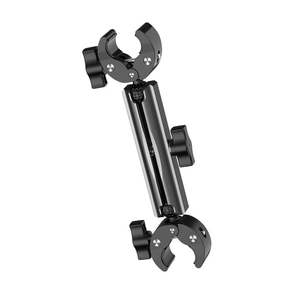 High Strength Aluminum Action Camera Selfie Stand for Motorcycles with Double Head Clamp and Angled Flexibility