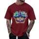 thumbnail image 1 of Tops para hombre, blusas y camisas de manga corta con cuello redondo para hombre, camisetas casuales con estampado de moda para hombre, blusa de manga corta, blusa de poliéster para hombre., 1 of 5