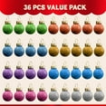 thumbnail image 6 of Joyfy 36 Pcs 1 Inch Christmas Mini Glitter Glass Balls Ornaments, Colorful Xmas Hanging Ball for Christmas Tree Decoration and Holiday Ornaments, 8 Colors, 6 of 9