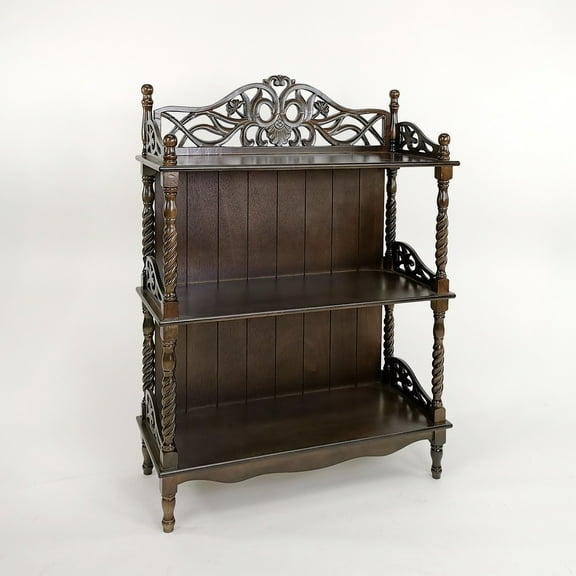 Wayborn Brown Birchwood BOOKCASE 28.5″X12″X39″