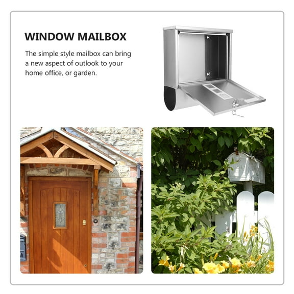 Supvox Lockable Outdoor Stainless Steel Mailbox for Home and Business, Weatherproof and Secure Mail Storage