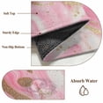 thumbnail image 6 of Round Rugs 5Ft, Pink Marble Round Area Rug Washable Indoor Throw Carpet, Golden Abstract Modern Ink Painting Soft Non Slip Circle Rug for Cabinet Bathroom Home Decor Aesthetic, 6 of 8