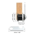 thumbnail image 2 of Uxcell Cabinet Drawer Lock, 5/8"(16mm) Security Lock Cylinder Cam with Keys Alike Black 2 Pcs, 2 of 8