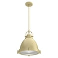 thumbnail image 6 of Hunter - Bridgemoor 2-light Modern Brass, Medium Size Pendant Light, Dimmable, Industrial Style, Dome Shaped, for Bedrooms, Dining, Living Rooms - 19105, 6 of 9