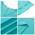 thumbnail image 5 of UVN Blouses for Women V Neck Half Bell Sleeve Shirts Summer Ladies Casual Flowy Tunic Tops, 5 of 8