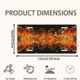 thumbnail image 2 of License Plate,Fiery Abstract Art Decorative Front,Personalized Stainless Steel License Plate Cover For Men Women,12.2" X 6.2", 2 of 7
