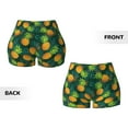 thumbnail image 5 of Lsque Pineapples with Palm Leaves Pattern High Waisted Biker Shorts for Women-Tummy Control Fitness Athletic Workout Running Yoga Gym Shorts,Moisture-Wicking-Medium, 5 of 9