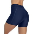 thumbnail image 2 of BeautyIn Shorts de Bain pour Femmes avec Poches Shorts de Planche de Bain Unis, 2 of 6