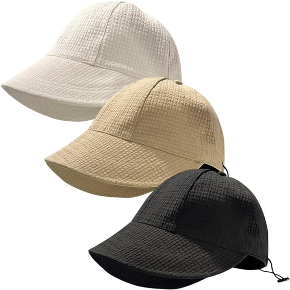 3 Pack Womens Sun Hat Adjustable Wide Brim Visor UV Protection Hiking Fishing Hats Sun Cap