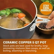 Gotham Steel Nonstick Pots and Pans 10 Piece Kitchen Ceramic Cookware Set Cooking Frying Skillet Sauce Pan Gray