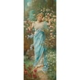 thumbnail image 2 of Hans Zatzka 10x18 Gold Ornate Wood Frame and Double Matted Museum Art Print Titled - Flower Round, 2 of 4