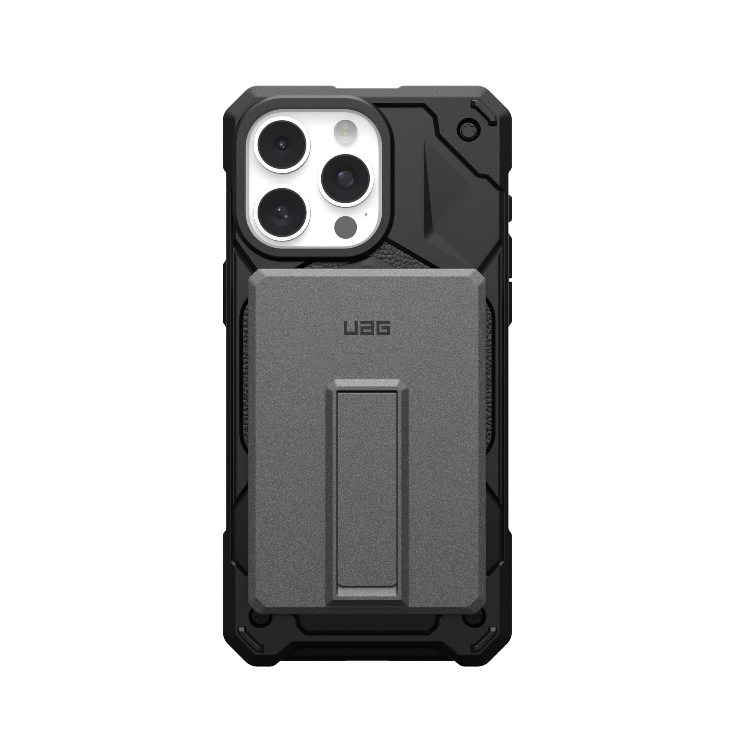 UAG 5000mAh Power Bank SRGE 20W USB-C Slim Magnetic Wireless Portable Charger Fast Charging Battery Pack w/Kickstand Compatible with iPhone 17, Samsung Galaxy S25, Black/Grey