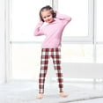 thumbnail image 5 of joogoo Girls' Leggings Plaid Red Checkered Yoga Pants 5T, 5 of 8