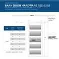 thumbnail image 6 of 32in. W x 80in. H Glass Barn Door with Sliding Hardware Kit & Handle, Pre-Drilled Ready to Assemble, Waterproof PVC Coating, White, 5-Panel Glass, 6 of 6
