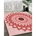 thumbnail image 3 of Ahgly Company Machine Washable Indoor Square Transitional Deep Rose Pink Area Rugs, 8' Square, 3 of 7