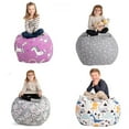 thumbnail image 1 of Plush Toy Storage Bag Home Children's Plush Toy Storage Bag Storage Stool Canvas Lazy Sofa Bean Bag, 1 of 2