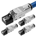 thumbnail image 1 of Conector de Red RJ45 CAT 8 de 4 Piezas para Instalación de Cable LAN Rígido, Conector Ethernet LAN., 1 of 1
