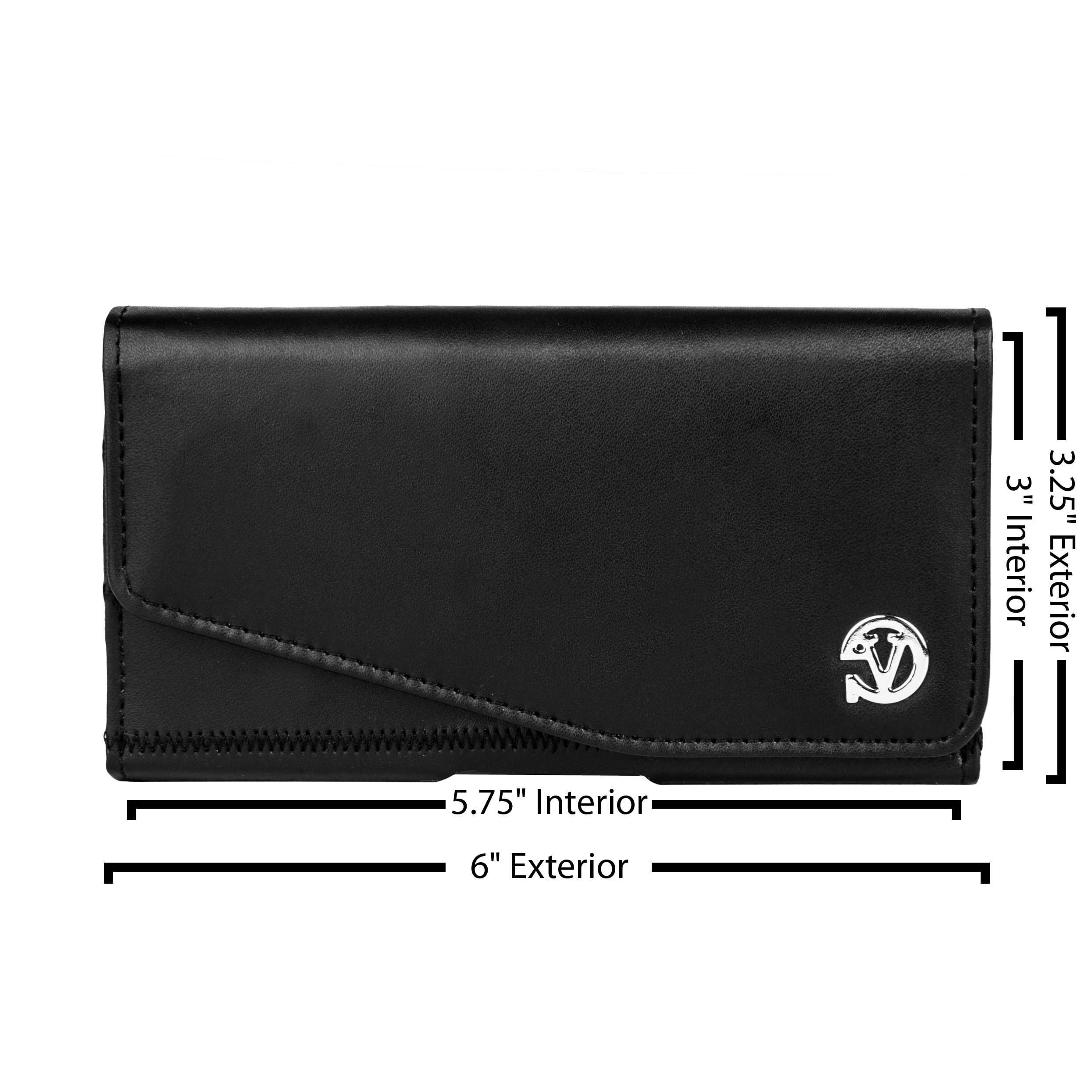 Vegan Leather Angled Cover Holster Carrying Case with Belt Loop and Clip for Samsung Galaxy s9 / s8 /s7