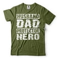 thumbnail image 5 of Husband Dad Protector Hero Shirt Father's Day Dad Tshirt Father Birthday Gift Shirt For Men (Small Grey), 5 of 6