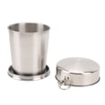 thumbnail image 1 of Tasse de Camping en Acier Inoxydable Tasse Pliante Réutilisable Tasse Portable de Voyage Extérieure Démontable avec Porte-Clés pour Camping Randonnée Voyage, 1 of 7