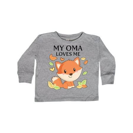 

Inktastic My Oma Loves Me- little fox Gift Toddler Boy or Toddler Girl Long Sleeve T-Shirt