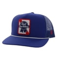 thumbnail image 1 of Pabst Blue Ribbon Embroidered Logo Snapback Hybrid Bill Trucker Hat, 1 of 5