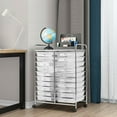 thumbnail image 3 of Gymax Office Rolling Cart 20 Storage Drawers Scrapbook Paper Studio Organizer Clear, 3 of 9