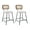White - 2PC - Sherpa, variant on Dayalane 26" Rattan Bar Stools Set of 4, Modern Sherpa Counter Height Barstools with Cane Back and Metal Legs, Armless Kitchen Island Chairs for Bar Kitchen Restaurant Bistro, Black