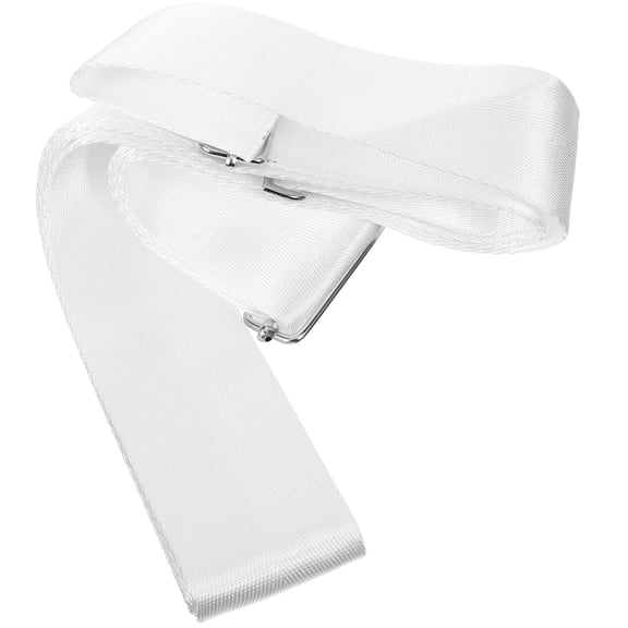 Hemobllo Adjustable Tennis Net Center Divider Strap, White Nylon Court Accessory