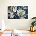 thumbnail image 3 of Elephant Stock Midnight Garden Wall Art - Horizontal Canvas Wall Art - Bedroom Wall Decor - Abstract Canvas - Blue And Beige Decor By Albena Hristova - 12" x 8", 3 of 8
