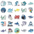 thumbnail image 3 of Cartoon Cute Shark Waterproof Sticker Luggage Guitar Notebook DIY Sticker Decoration Baby Prop, 3 of 5